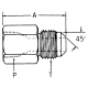 Brass Adapter, 1/4-18 Female NPT To 1/2-20 Male SAE 45 deg Flare, Straight