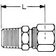 Brass Compression Fitting For Copper & Aluminum Tubing, 0.75 Inch Tube OD To 3/4-14 Male NPT