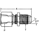 Steel Adapter, 3/8-18 Female NPT To 9/16-18 Male JIC 37 deg Flare, Straight Bulkhead