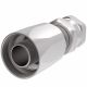 Steel Reusable 1 Wire Braid Reduced Bore Two-Piece Fitting, 1-1/16-12 Female JIC 37 deg Flare Swivel, -12 Hose, Straight