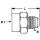 Brass Adapter, 5/8-18 Female SAE 45 deg Flare To 3/4-16 Male SAE 45 deg Flare, Straight