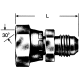 Steel Adapter, 3/4-14 Female BSPP (British Parallel) To 1-1/16-12 Male JIC 37 deg Flare, Straight