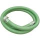 PVC Green Water Suction & Discharge Hose Assembly, 3 I.D. x 20 FT Kuriyama JG, 60 PSI @ 68°F, Green Hose, Aluminum female cam & groove coupler (Part C) one end, steel male pipe combination nipple (un-plated) other end