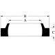 ST Style Urethane Wiper Ring, 4.75 Inch Rod Diameter, 5.50 Inch Wiper OD, 3/8 Inch Base Thickness