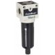 FlexiBlok Series Air Line Filter, 1/4 Inch Ports, 5 micron Element, 32 SCFM Flow Rating, 1.5 oz Bowl Capacity, Poly Manual Drain