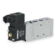 L2 Series 4-Way Solenoid Operated Pneumatic Valve, Double Solenoid Air Pilot, Detent w/Flush  Locking Override, 1/4 Inch NPT Ports, 110 VAC Coil, Up To 79
