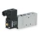L2 Series 4-Way Solenoid Operated Pneumatic Valve, Single Solenoid Air Pilot, Spring Return w/Flush Locking Override, 1/4 Inch NPT Ports, 24 VDC Coil, Up To 79