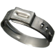 Stepless Ear Pinch Clamp, Stainless, 0.425 - 0.524 Inch Clamping Range, 0.276 Inch Width