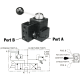 Pump-Mounted Manual Valve, SPX VALVE  PM  MANUAL  4W 3P TANDEM CTR