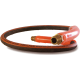 Rubber, Wire-braid Hydraulic Hose Assembly, 0.25 Inch ID Hose, 6 ft Foot Length, 3/8 NPTF Fittings, Plastic Guard, Up To 10000.00 PSI