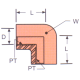 Stainless Steel Adapter, 1/2-14 Female NPT To 1/2-14 Female NPT, 90 deg Elbow