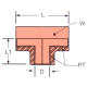 Stainless Steel Adapter, 3/8-18 Female NPT Tee