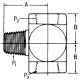 Stainless Steel Adapter, 1/4-18 Female NPT Run To 1/4-18 Male NPT Branch, Tee