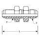 Stainless Steel Adapter, 9/16-18 Male JIC 37 deg Flare To 9/16-18 Male JIC 37 deg Flare, Straight Bulkhead