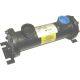 EK Series Water Cooled Industrial Heat Exchanger, 2-Pass, Copper Tube, Oil (M): 1-1/2 NPT, Water (N): 3/4 NPT Ports