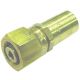 Brass Marine Steering Crimp Fitting, 0.38 Inch Tube OD Female SeaStar Swivel, -05 Hose, Straight