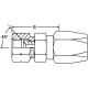 Brass Marine Steering Reusable Fitting, 5/8-18 Female SAE 45 deg Flare Swivel, -05 Hose, Straight