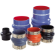 Wet Exhaust Hump Hose Bellows, Reinforced VHT Blue Silicone 350°F, 3.00 Inch ID, Single Hump, 6.00 Inch Long