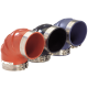 Wet Exhaust 90° Elbow, Molded VHT Blue Silicone 350°F, 3.00 Inch ID,  Inch Clampable OD