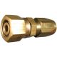 Brass Marine Steering Reusable Fitting, 0.38 Inch Tube OD Female SeaStar Swivel, -05 Hose, Straight