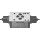 SystemStak Flow Control Valve, NFPA-D03 Size, Dual Meter Out of Work Ports, Standard Needle Control, Screw & Locknut Adjustment