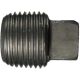 Malleable Iron Pipe Fitting, 1/4 Inch Square Head Plug