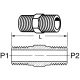 Brass Adapter, 3/8-18 Male NPT To  Male NPT, Straight Hex Nipple