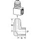 Brass Adapter, 1/2-14 Female NPT To 3/4-16 Male SAE 45 deg Flare, 90 deg Elbow