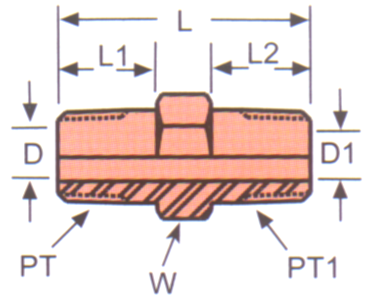 Street Tee: Brass, 1/2 in x 1/2 in x 1/2 in Fitting Pipe Size, Female NPT x Male NPT x Female NPT