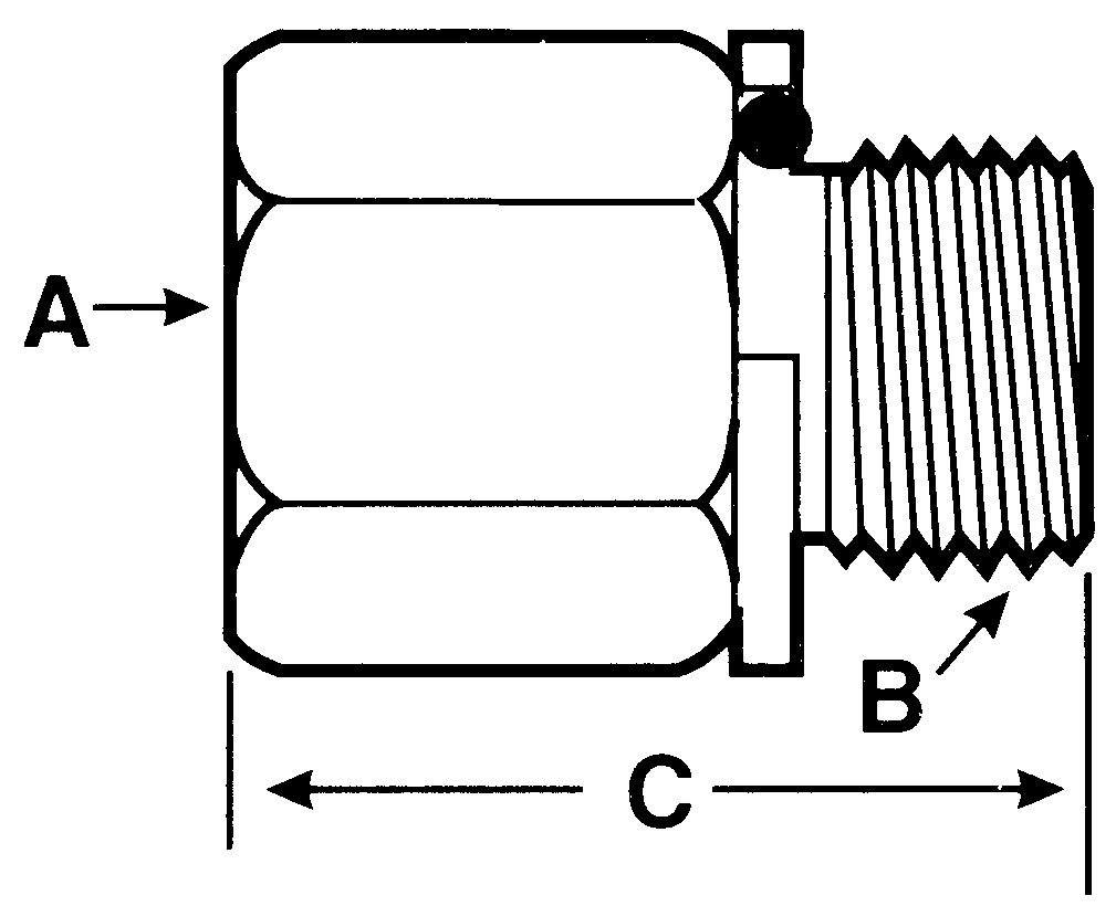 FLUID ROUTING SOLUTIONS, INC Steel Female NPT To Male Metric Adapter