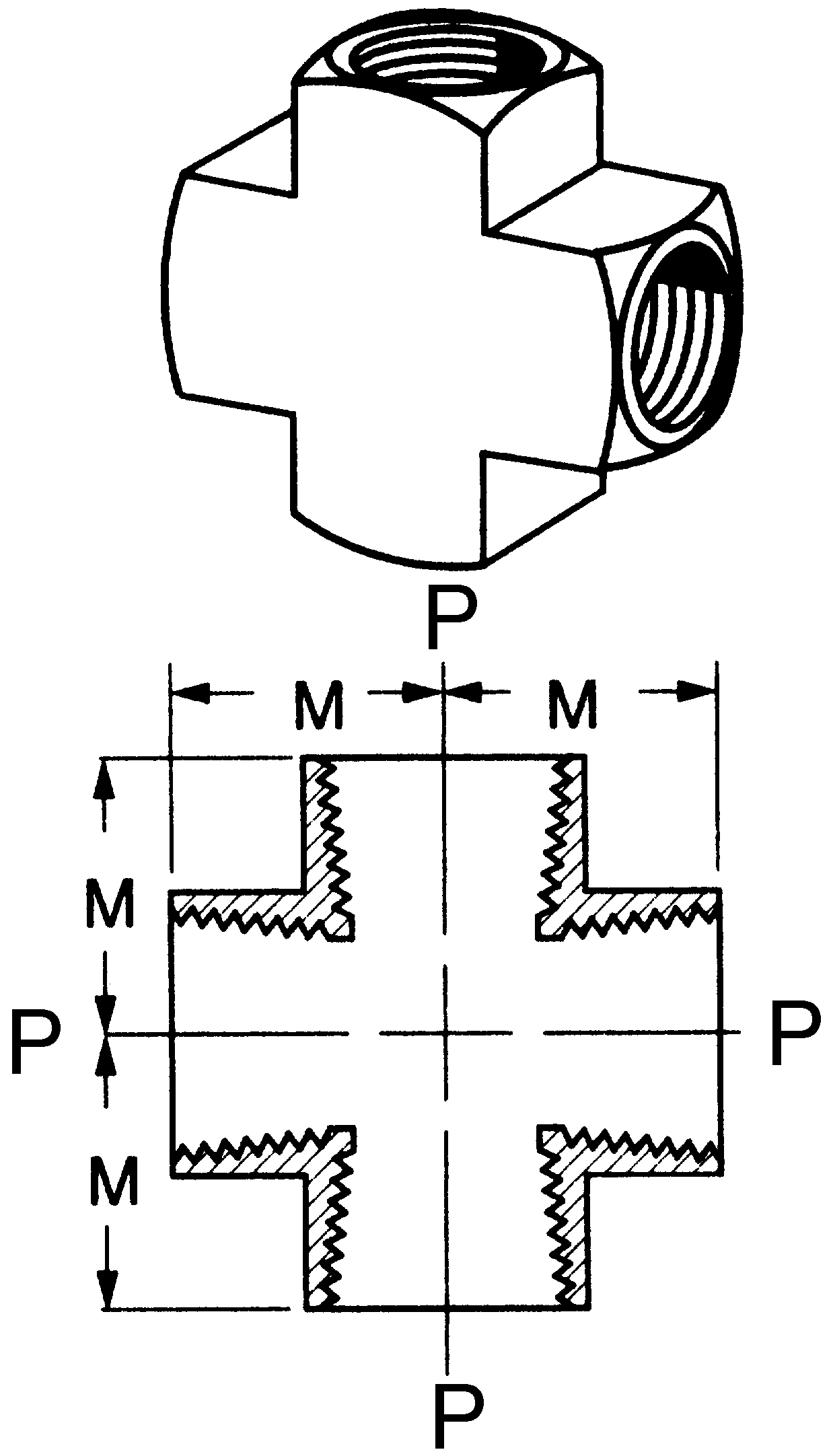 DANFOSS (IGS) Brass Female NPT Cross IG3950X2 Hydraulic Supply Co.