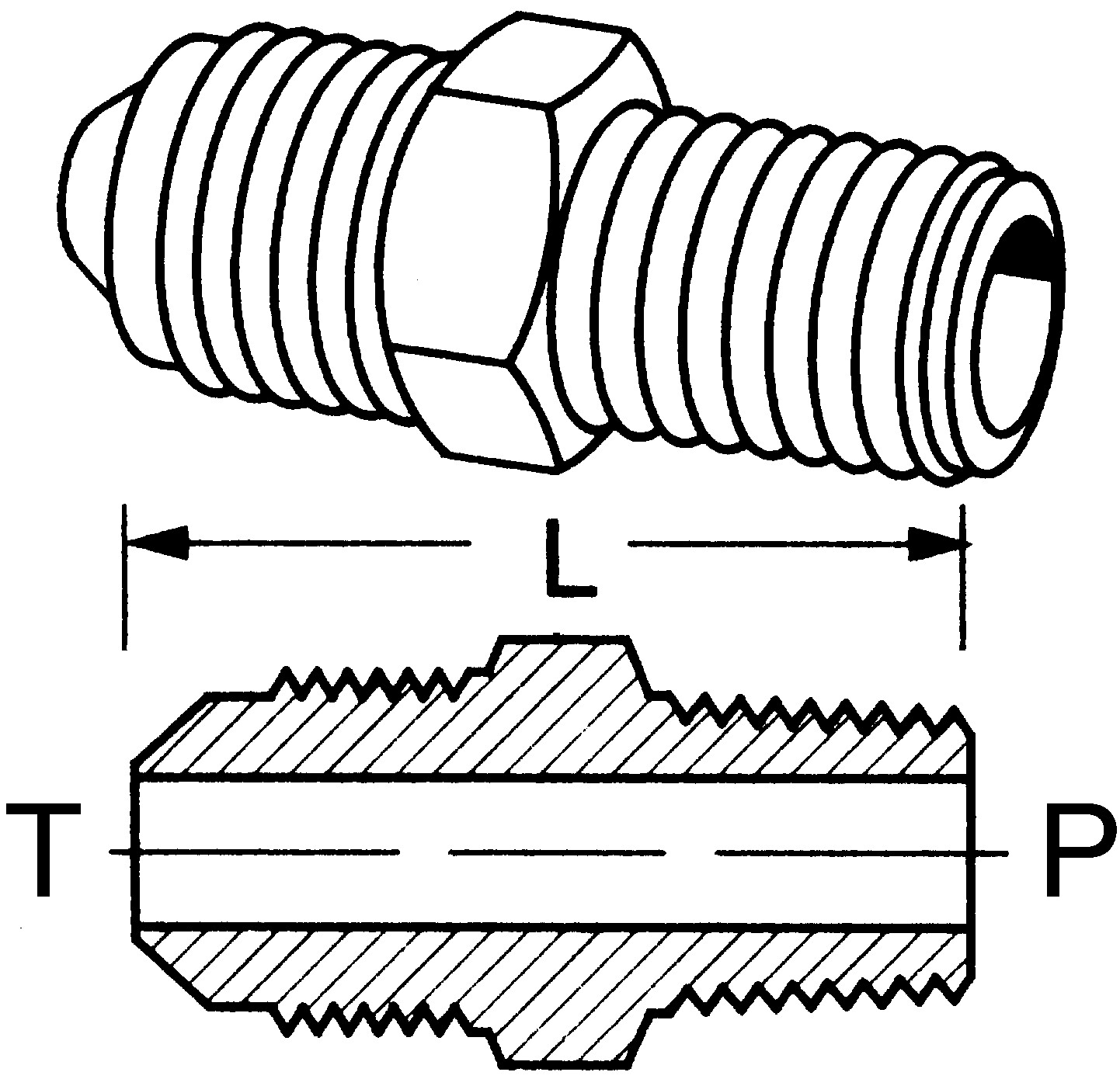 DANFOSS (IGS) Brass Male NPT To SAE 45 deg Adapter IG48X6X6 Hydraulic