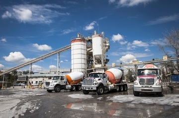 Cement plant and mixer trucks for Hydraulic Supply Company's aggregates and cement solutions