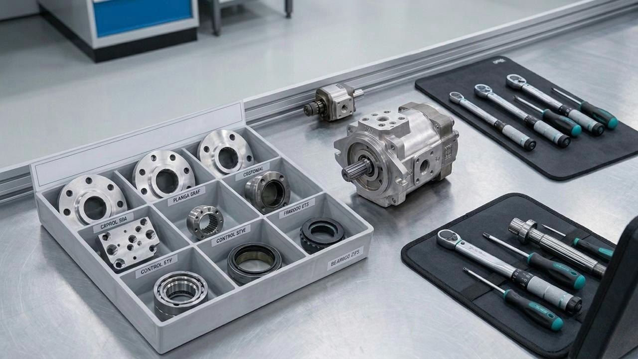Industrial mechanical open loop piston pump components
